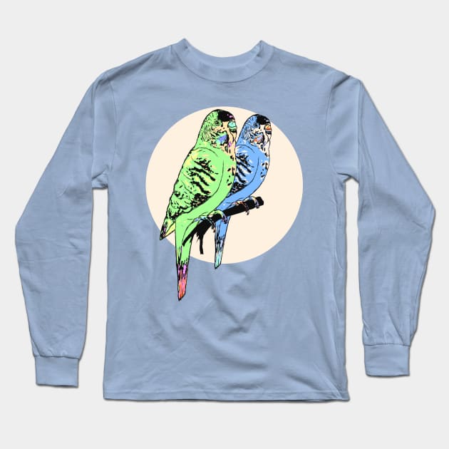 Budgie Long Sleeve T-Shirt by Brieana